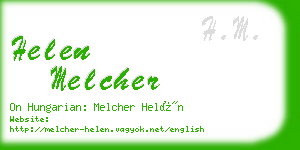 helen melcher business card